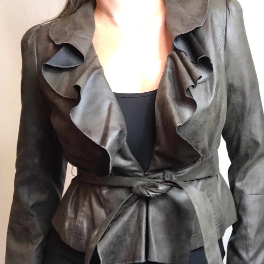 Worthington brown faux suede jacket